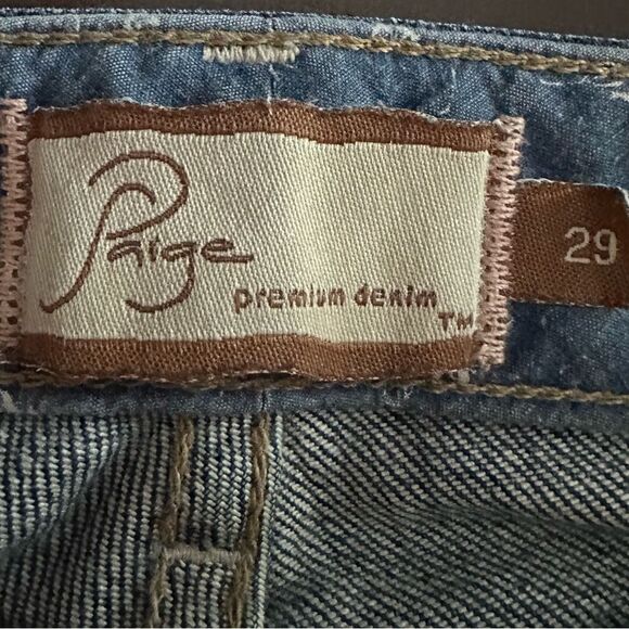 Paige Jeans Womens 29 Blue Premium Denim Hollywood Hills Low/Mid Rise Bootcut - Picture 8 of 9
